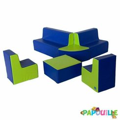 Mobilier - Meuble en mousse et Pouf - Pouf triangle en mousse imperméable assise 25 cm