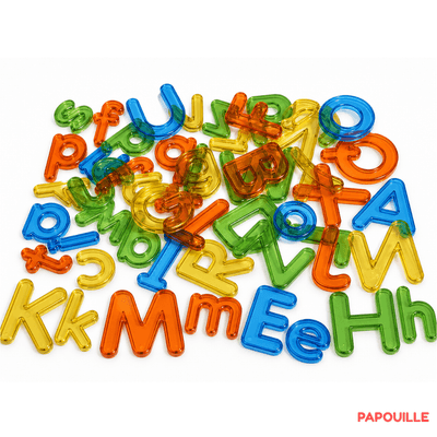 Motricité - Eveil Sensoriels et Tactiles - Alphabet transparent sensoriel
