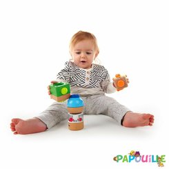 Jouets - Jeux de Construction - 4 hochets bois à empiler baby einstein