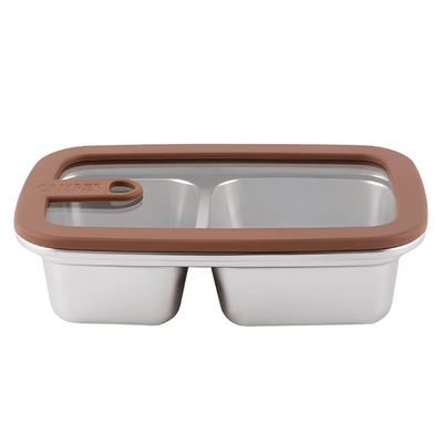 Repas - Raviers, Coupelles et boite de conservation - Boite de conservation 2 compartiments - 65 cl - Micro-ondable 