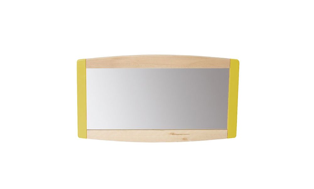 Miroir enfant avec cadre sans barre de soutien 120x60cm jaune