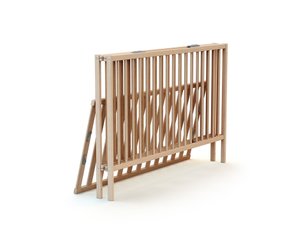 Couchage - Lit Crèche en Bois bébé, enfant - Lit bébé pliant 60x120 sans traitement ni peinture