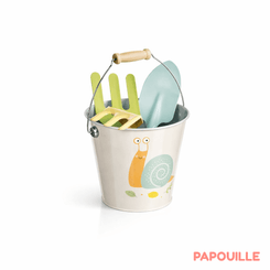 Jeux - Bac à Sable et Accessoires  - Seau avec outils de jardin, motif escargot
