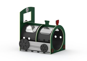 Mobilier - Aire de jeux et structure extérieure - Tunnel à ramper - Locomotive