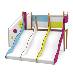 Mobilier - Aire de jeux et structure extérieure - Structure de jeux 3 toboggans H 82 cm - Tobo'Gliss fixations courtes