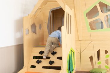 Motricité - Structure et panneaux D'activités - Maison de jeu – 5 pièces en angle