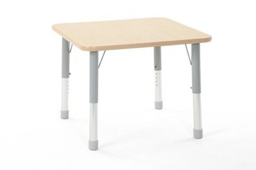 Mobilier - Table crèche et scolaire - Table carrée Oscar 75 x 75 cm réglable en hauteur