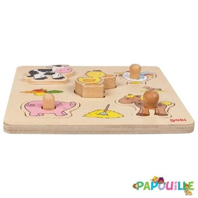 Jeux - Jeux Éducatifs et Puzzle - De // ferme, puzzle relief à encastrements 1 ans et plus