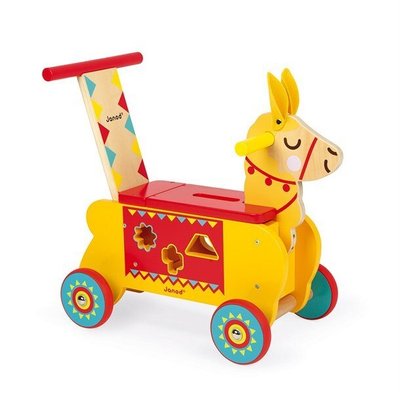 Jeux - Porteurs, Draisiennes, Marcheurs - de // Porteur pousseur en bois le lama