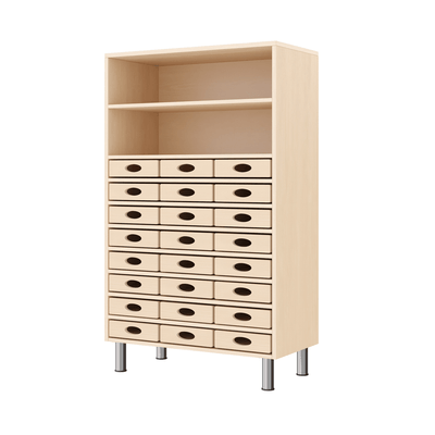 Mobilier - Meuble de rangement scolaire - Armoire de rangement avec pieds réglables 24 casiers - Malo