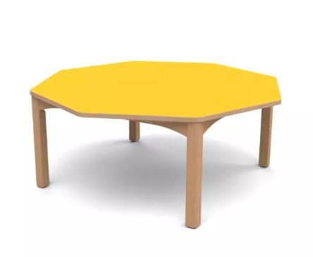 Table octogonale spéciale collectivité T1 - Jaune