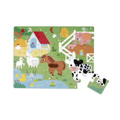 Jeux - Jeux Éducatifs et Puzzle - Puzzle tactile 20 pièces - La Ferme