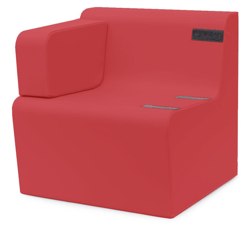 Fauteuil individuel allaitement 1 accoudoir rouge