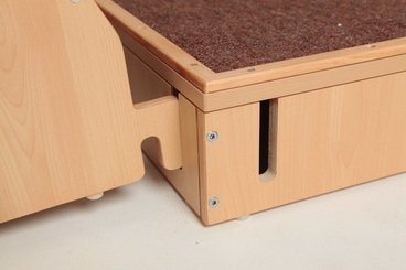 Mobilier - Meuble de rangement scolaire - Parcours de motricité bois avec miroir