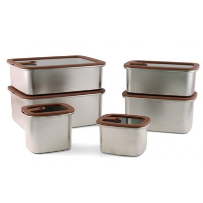 Repas - Accessoires Repas - Boite de conservation - 1.1 L - Inox micro-ondable