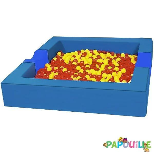 Piscine à balles en mousse revêtement pvc avec extension (complète) bleu roi