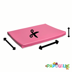 Change - Matelas à Langer - Matelas plat ep 4cm sur mesure rose