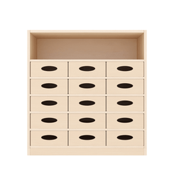 Mobilier - Meuble de rangement scolaire - Meuble de rangement 15 bacs - Nalo