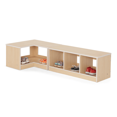 Mobilier - Banc vestiaire & Porte Manteaux - Banc vestiaire d'angle 2 casiers - Lana