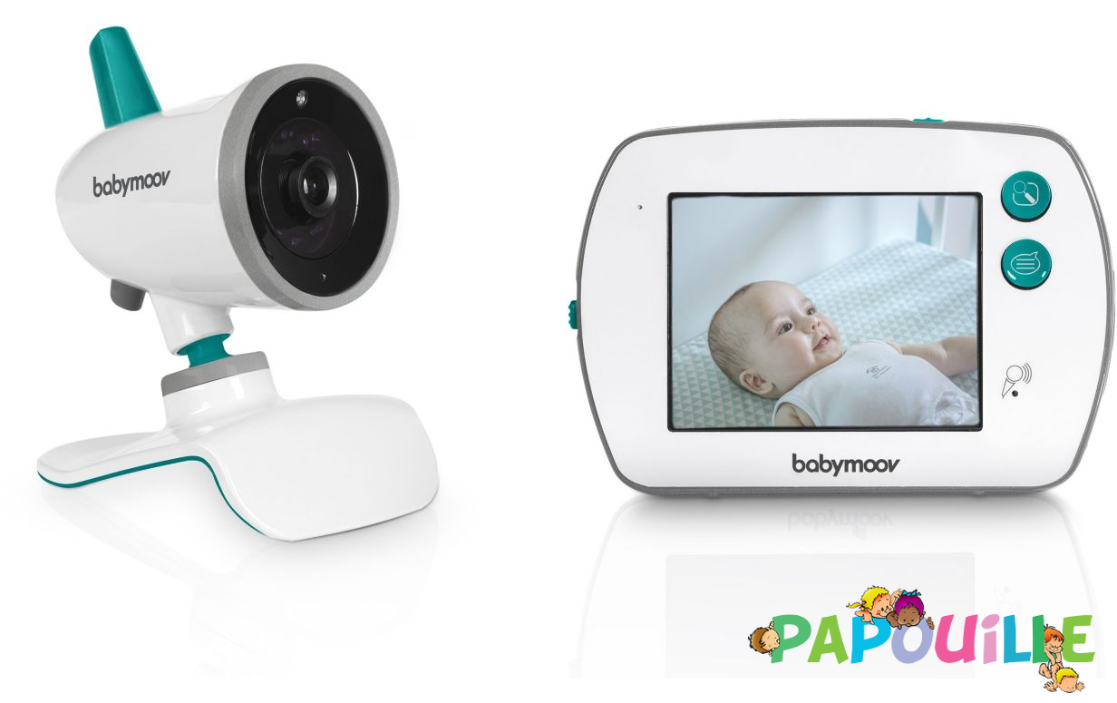 Babyphone vidéo phone bébé multifonctions Babymoov Papouille