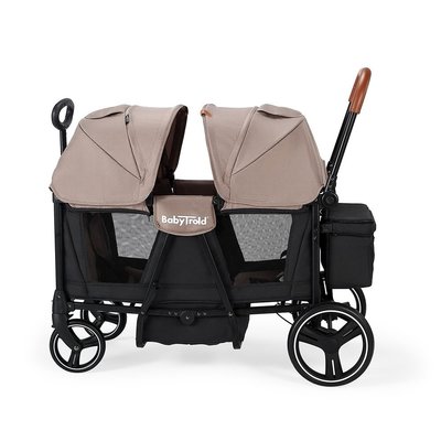 Puériculture - Poussette - Poussette chariot Adventure Beige - 2 places - 6 mois +