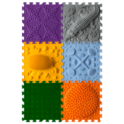 Motricité - Eveil Sensoriels et Tactiles - Puzzle sensoriel exploration 6 pieces
