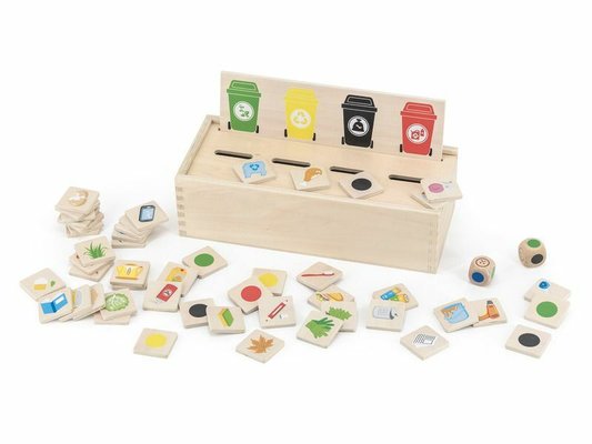 Jeux - Jeux Éducatifs et Puzzle - J'apprend le tri sélectif - jouet en bois -
