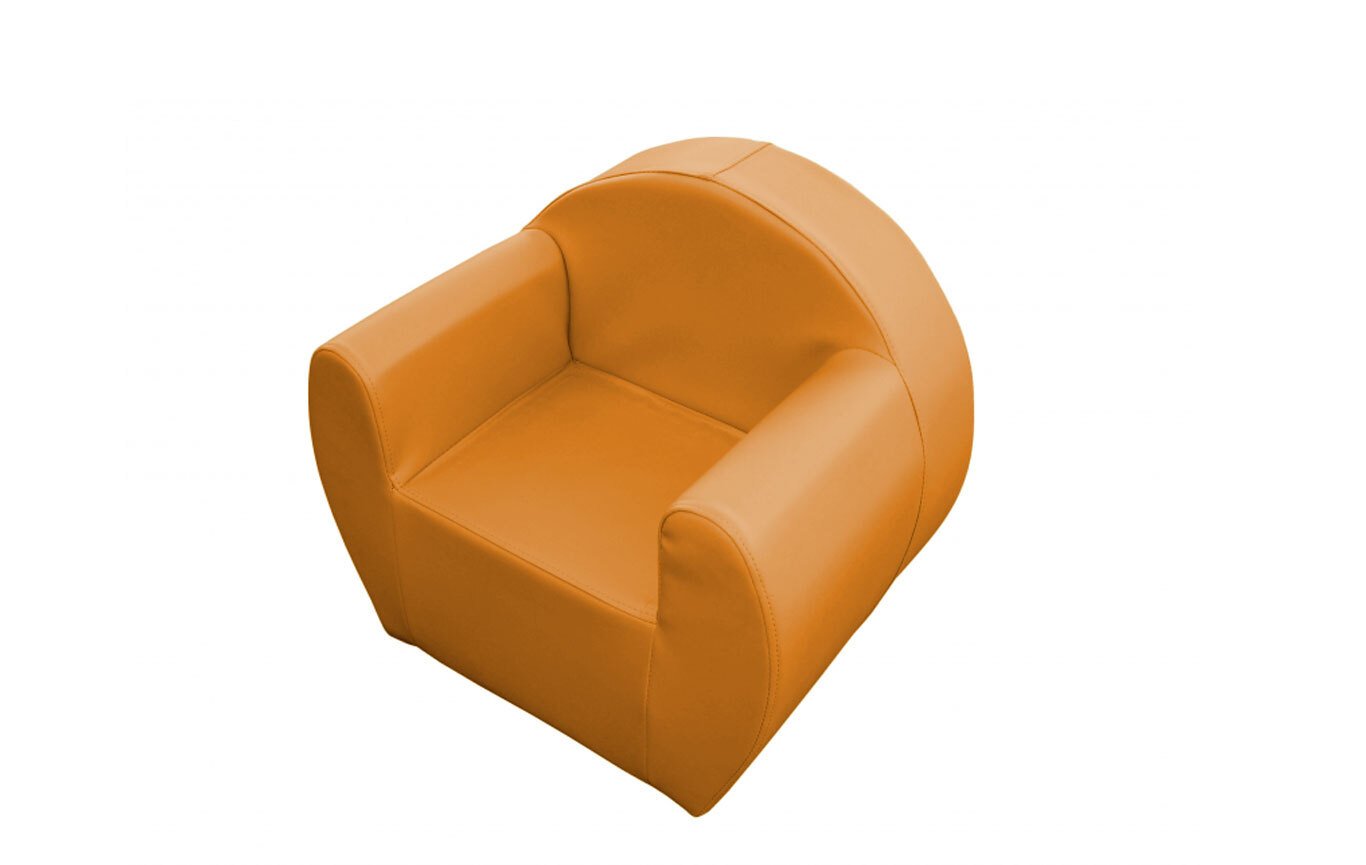 Fauteuil enfant pdg club mousse pvc uni 20 cm orange