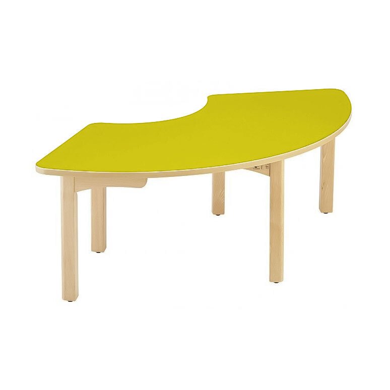 Table en bois 1/3 anneau t1 h46 citron