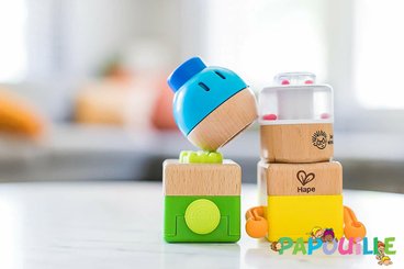 Jouets - Jeux de Construction - 4 hochets bois à empiler baby einstein