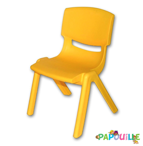 Chaise enfant monobloc T3 Jaune