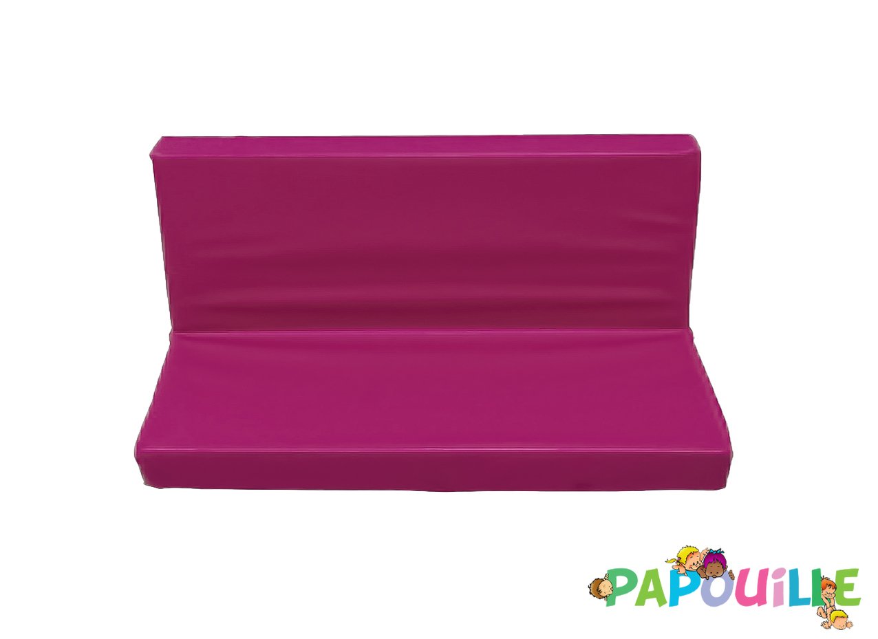 Banquette ras de sol sans armature fuchsia