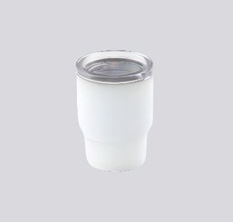 Repas - Verre et Gobelets Enfants - Gobelet avec couvercle - 9 cl - INOX - Blanc