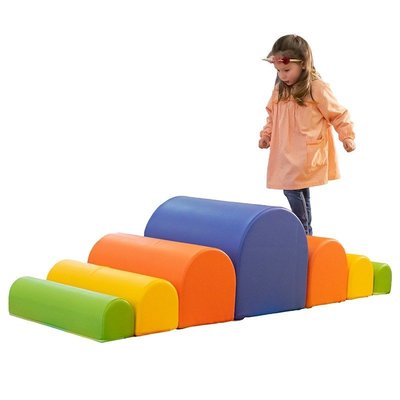 Motricité - Parcours de Motricité Maternelle - Parcours de Motricité - Pont de Rouleaux 7 Pièces - H 45 cm