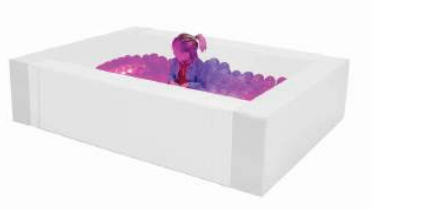 Motricité - Piscine à balles - Piscines à balles blanches avec lumière 200 x 200 x 45 mm