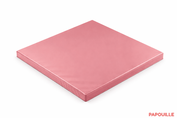 Motricité - Tapis de motricité bébé et enfant - Tapis carré en mousse pvc 100 x 100 x 3cm rose