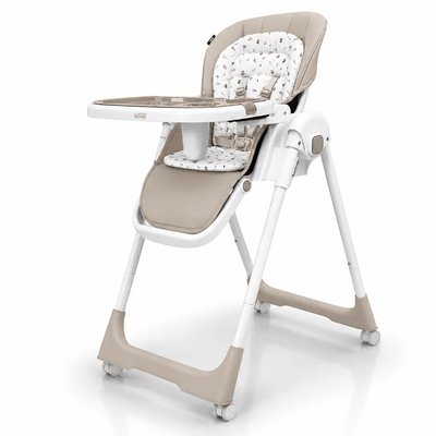 Puériculture - Chaise haute bébé et Siège Repas - Chaise haute Rice avec roulettes - Beige