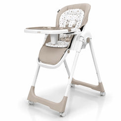 Puériculture - Chaise haute bébé et Siège Repas - Chaise haute Rice avec roulettes - Beige