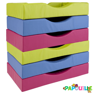 Couchage - Couchette Empilable pour Bébé et Enfant, Lit Gain de Place - Lit couchette en mousse pvc pour matelas 60x120cm orange