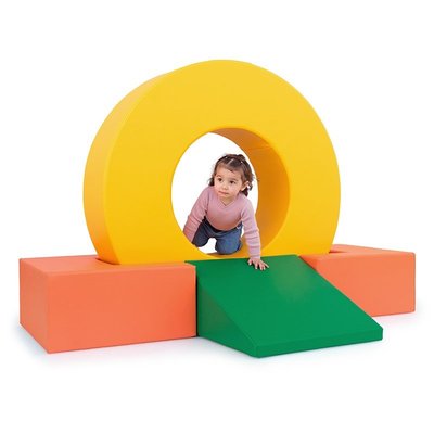 Motricité - Parcours de Motricité Maternelle - Parcours de motricité - Ensemble avec Roue - H 120 cm - V2