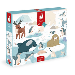 Jeux - Jeux Éducatifs et Puzzle - Puzzle tactile 20 pièces - Animaux polaires