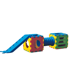 Mobilier - Aire de jeux et structure extérieure - Cubes avec tunnel et escalier 