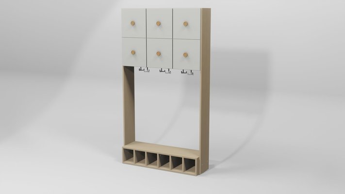 Mobilier - Banc vestiaire & Porte Manteaux - Vestiaire double 6 casiers