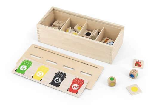 Jeux - Jeux Éducatifs et Puzzle - J'apprend le tri sélectif - jouet en bois -