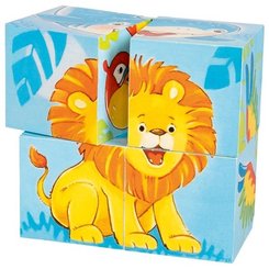 Jeux - Jeux Éducatifs et Puzzle - Puzzle de cubes animaux sauvages