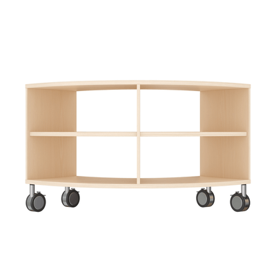 Mobilier - Meuble de rangement scolaire - Meuble de rangement arrondi 4 cases à roulettes - Blum