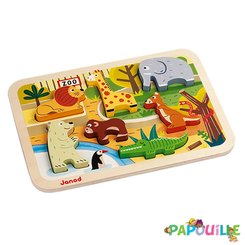 Jeux - Jeux Éducatifs et Puzzle - Puzzle 3d le zoo ( pour les enfants de 18 mois et plus )
