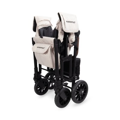 Puériculture - Poussette - Poussette wagon luxe pro 2 places Beige - 6mois +