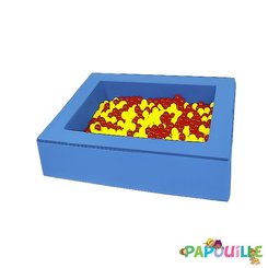 Motricité - Piscine à balles - Piscine à balles en mousse revêtement pvc 140 x 140 cm turquoise