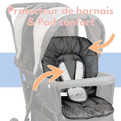 Puériculture - Poussette - Poussette double bébé légère compacte